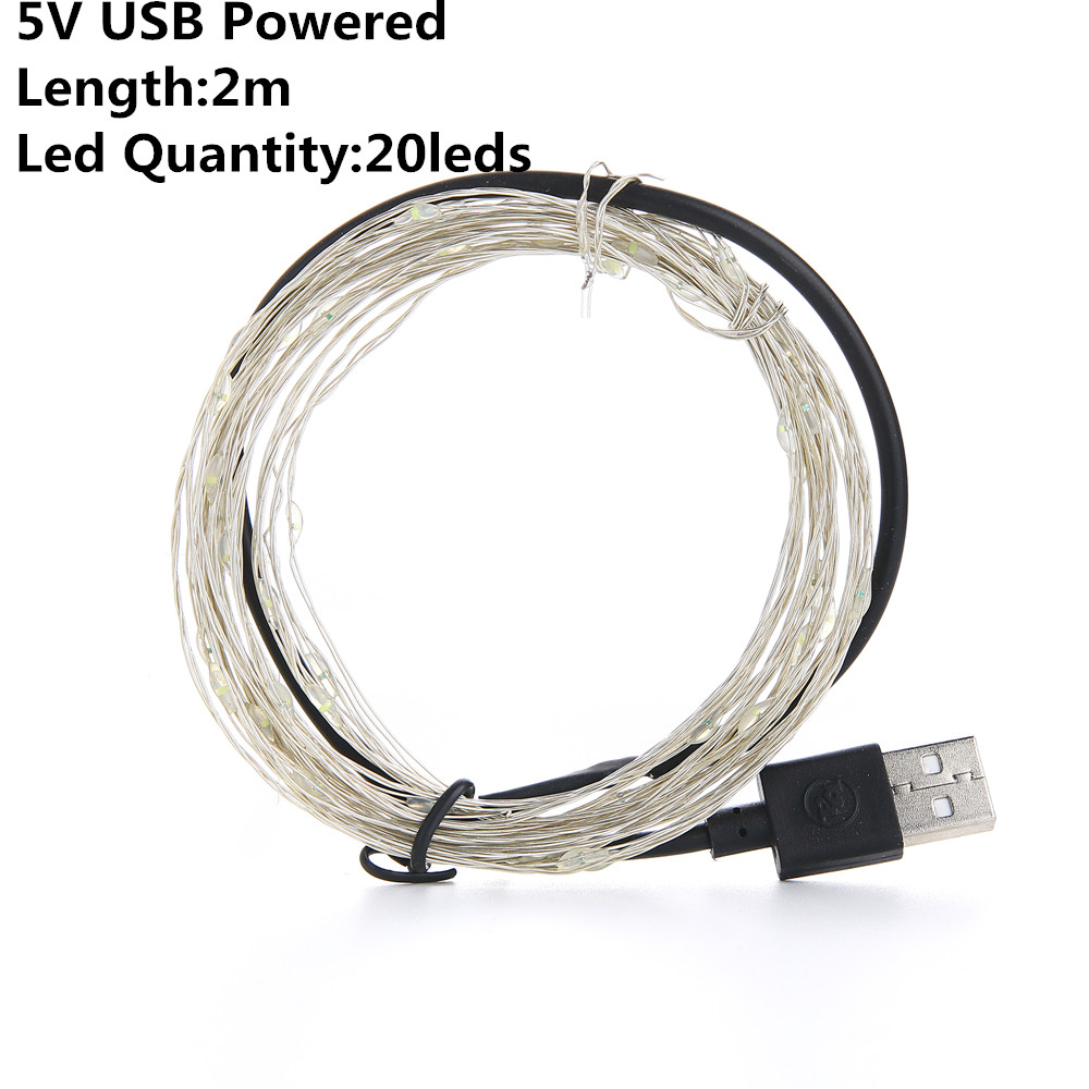 Christmas Light Led Outdoor Battery USB Powered 2m 5m10m String Lights Cooper Wire Garland Wedding Party Decoration Fairy Lights - Image 6