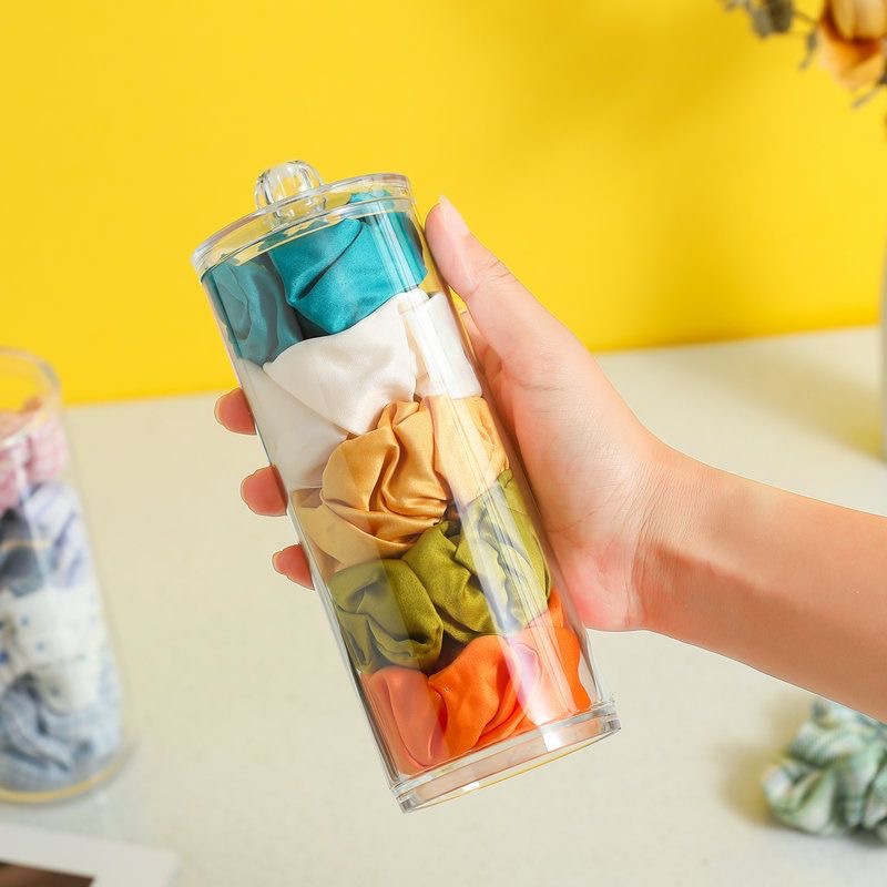 Pull Out Dustproof Transparent Hair Ring Storage Box