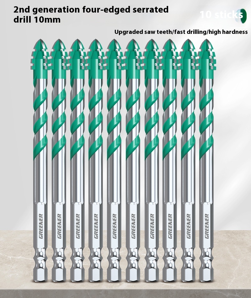 Four-blade Serrated Eccentric Bit Tile Concrete Punching Special - Image 15