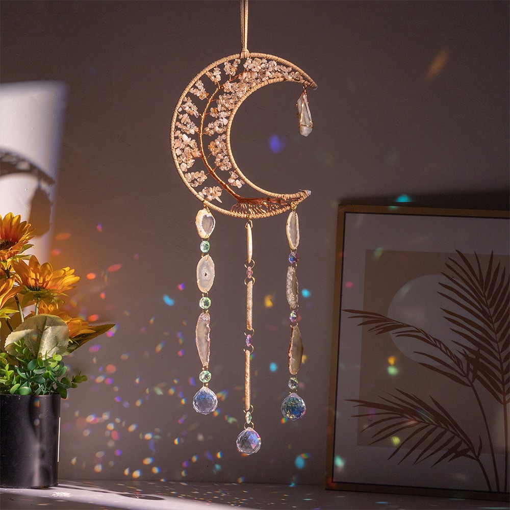 Natural Agate Crystal Crushed Stone Dream Catcher - Image 32