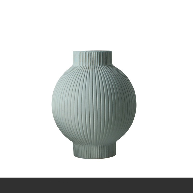 Blue And White Handmade Ceramic Texture Living Room Flower Arrangement Vase