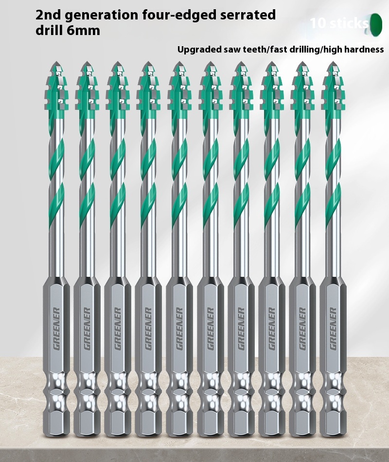 Four-blade Serrated Eccentric Bit Tile Concrete Punching Special - Image 13