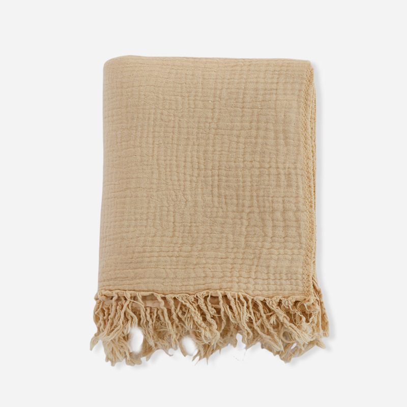 High-density Gauze Baby Bath Towel Pure Cotton Crepe Fabric - Image 2