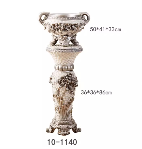 Minimalist Modern Fiberglass Vase With Roman Column Design For Floor Display