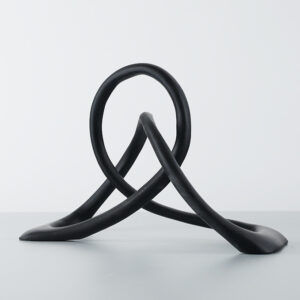 Simple And Modern Black Resin Twisted Knot Abstract Geometric Ornaments