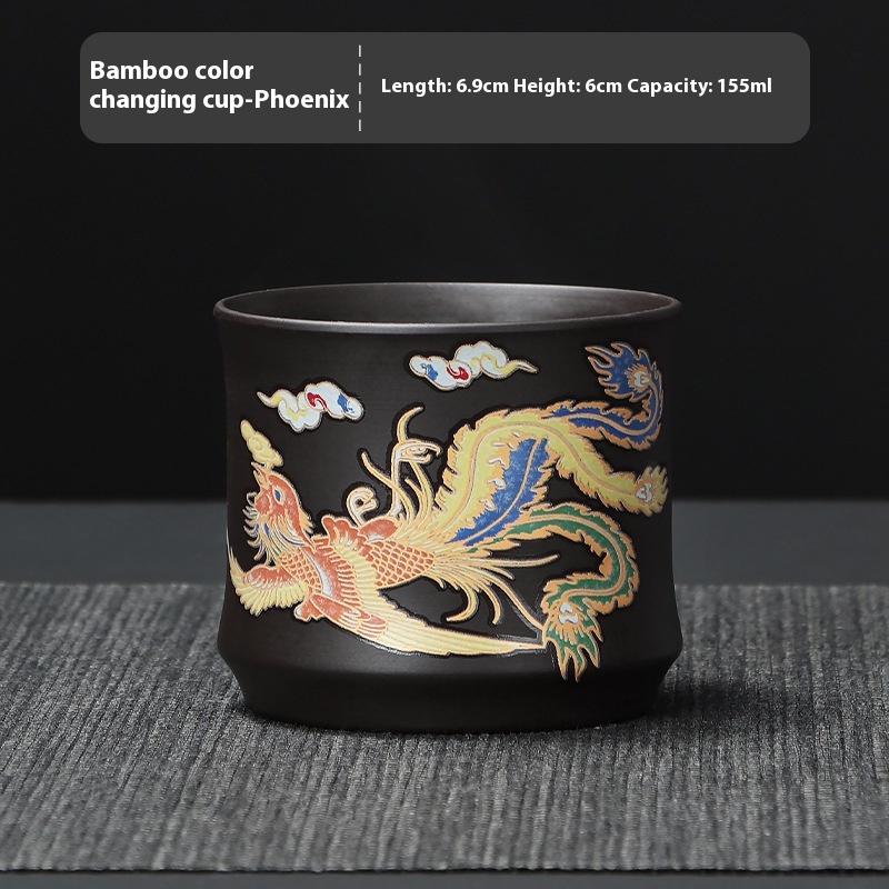 Fengming Changes Color With Heat Purple Sand Tea Cup - Image 2