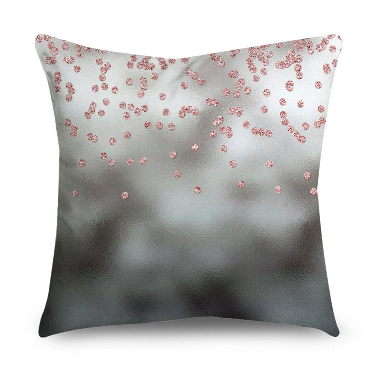 Rose Gold Polyester Pillow Cover Black Gold Element Cushion Throw Pillowcase - Image 35