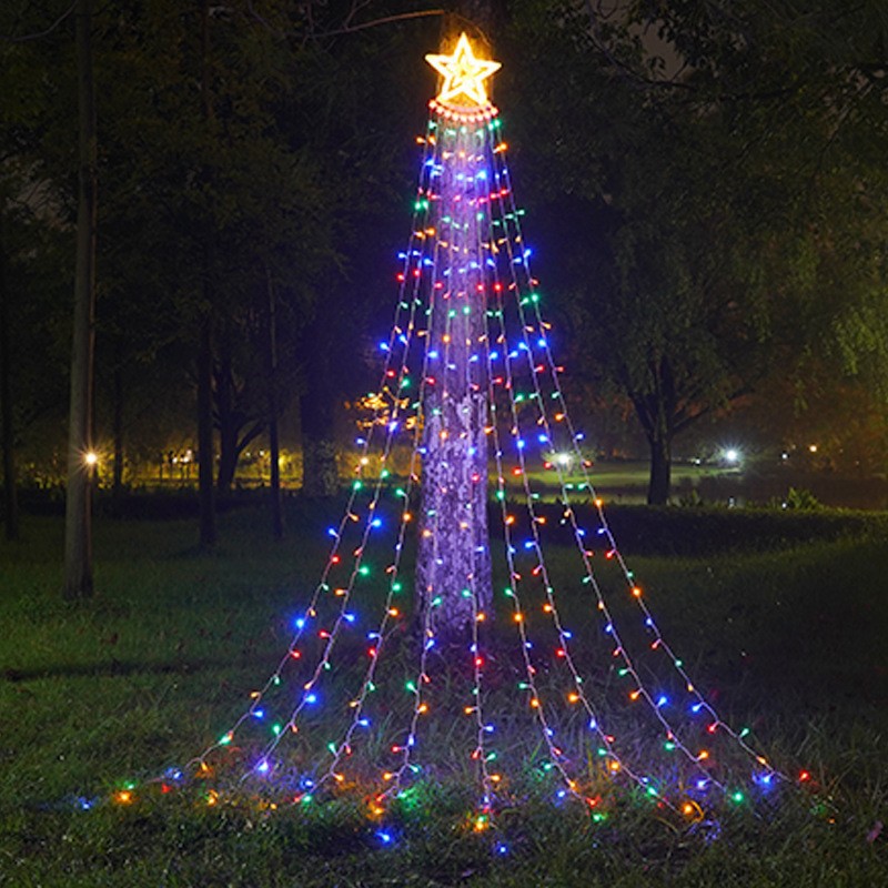 LED Five-pointed Star Waterfall Light To Decorate The Courtyard Outdoor - Image 3