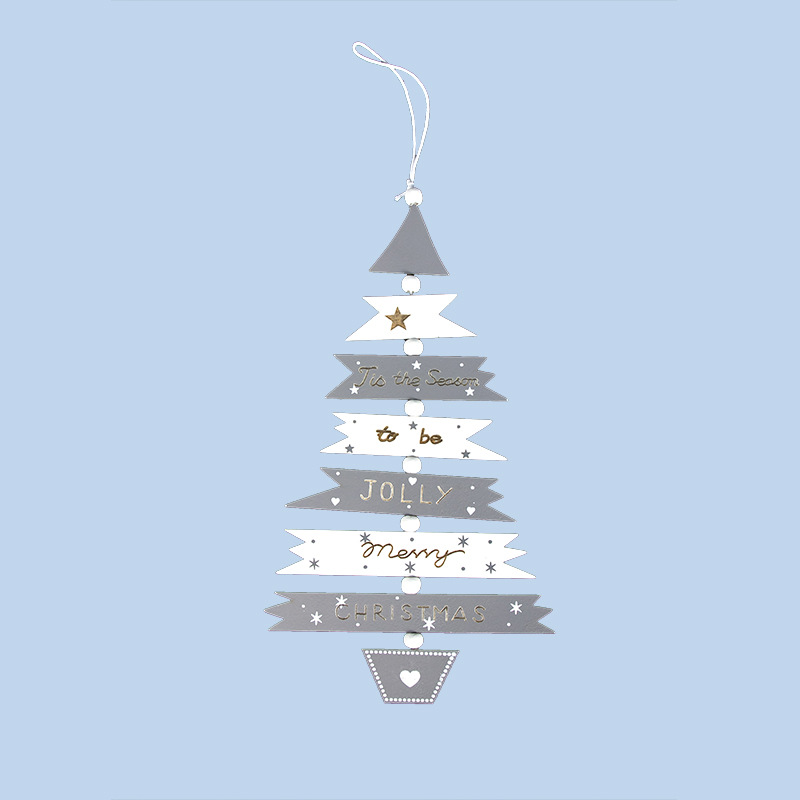 Wooden Painted Multi-color Christmas Tree String Pendant - Image 5