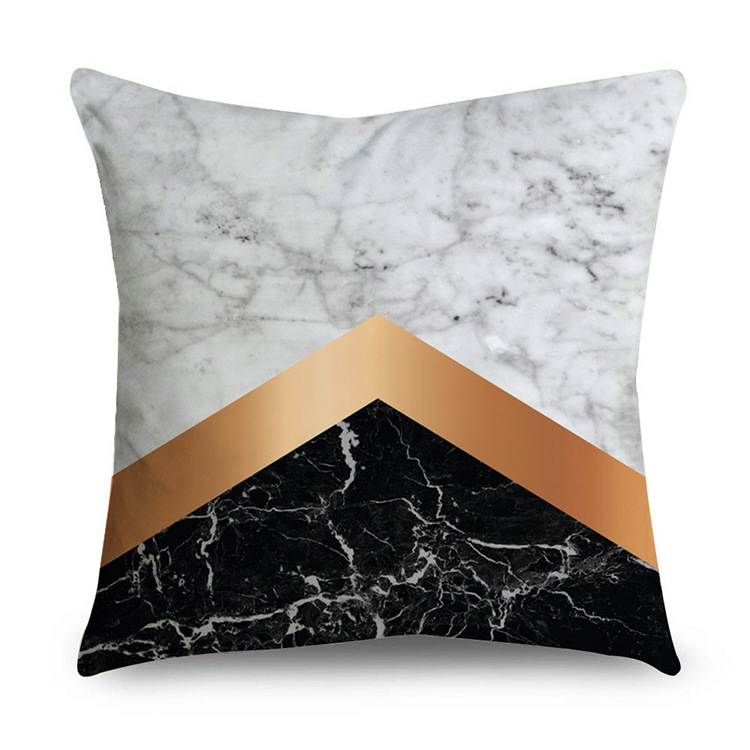 Rose Gold Polyester Pillow Cover Black Gold Element Cushion Throw Pillowcase - Image 25