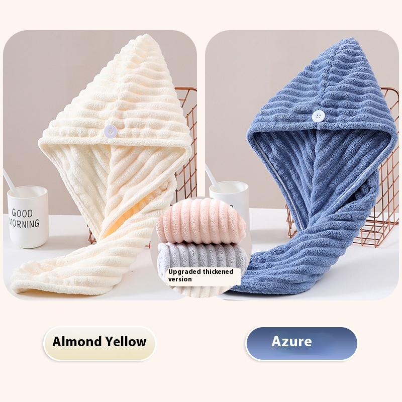 Candy Velvet Hair-drying Cap Thick Absorbent Headscarf - Image 4