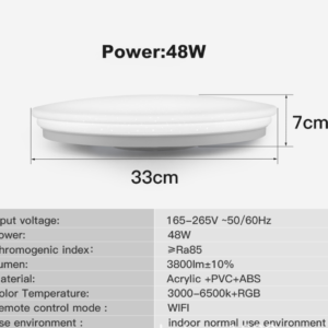 RGB remote control circular voice private mode 48W