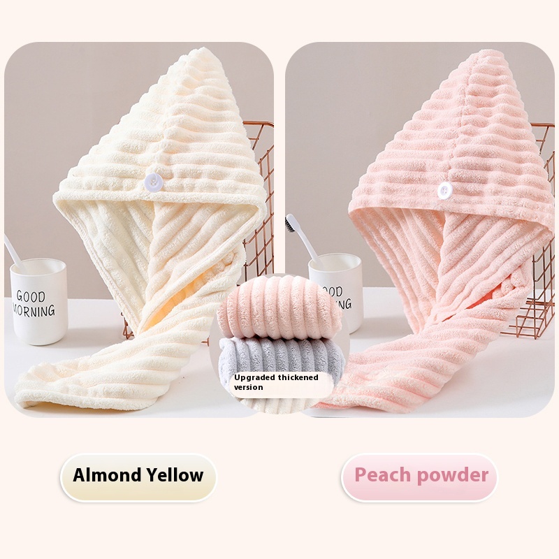 Candy Velvet Hair-drying Cap Thick Absorbent Headscarf - Image 5