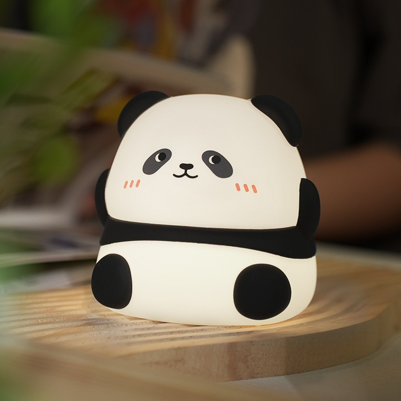 Cute Panda Night Light, Rechargeable, Eye-Care