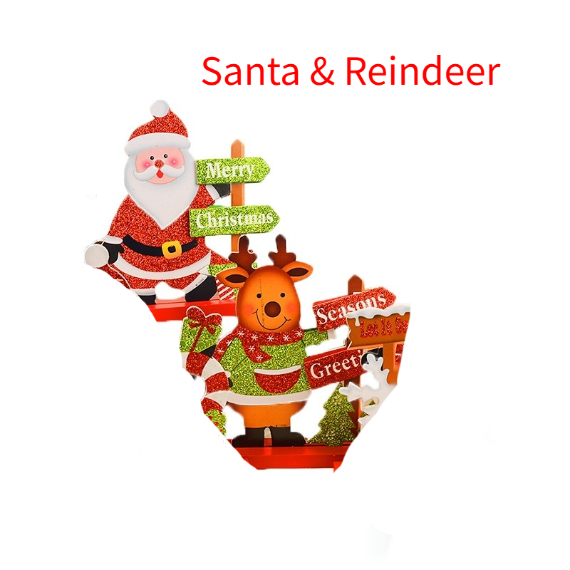 Creative Wooden Santa Claus Desktop Ornament Decoration - Image 3