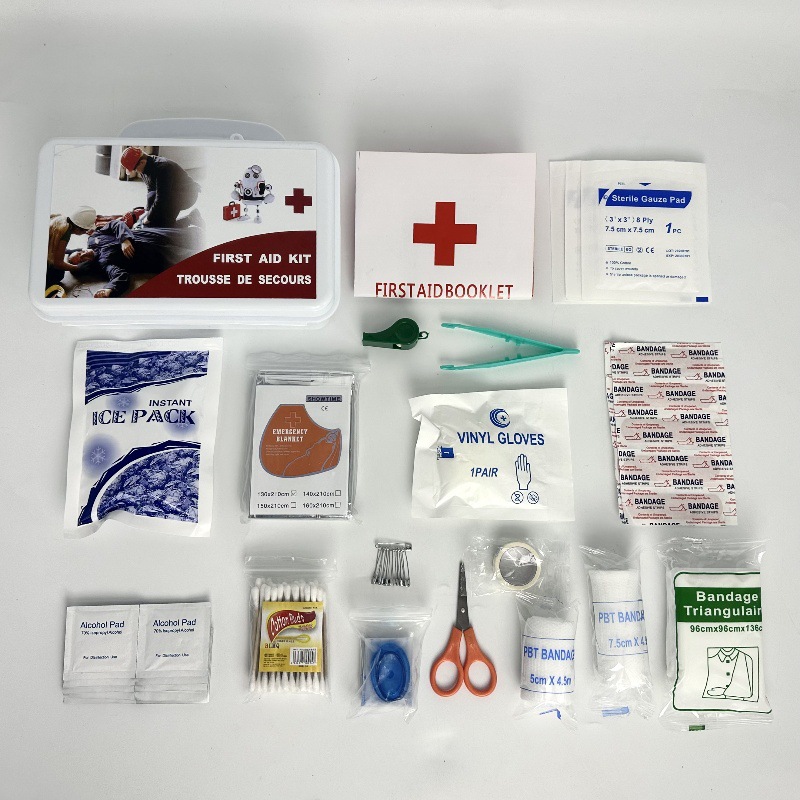 18-piece Portable First-Aid Kit For Home Use