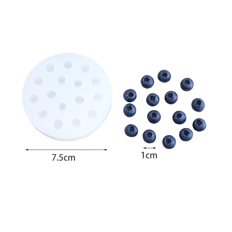 Porous Raspberry Blueberry Fruit Decoration Diy Silicone Mold