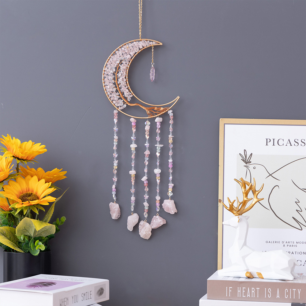 Natural Agate Crystal Crushed Stone Dream Catcher - Image 11