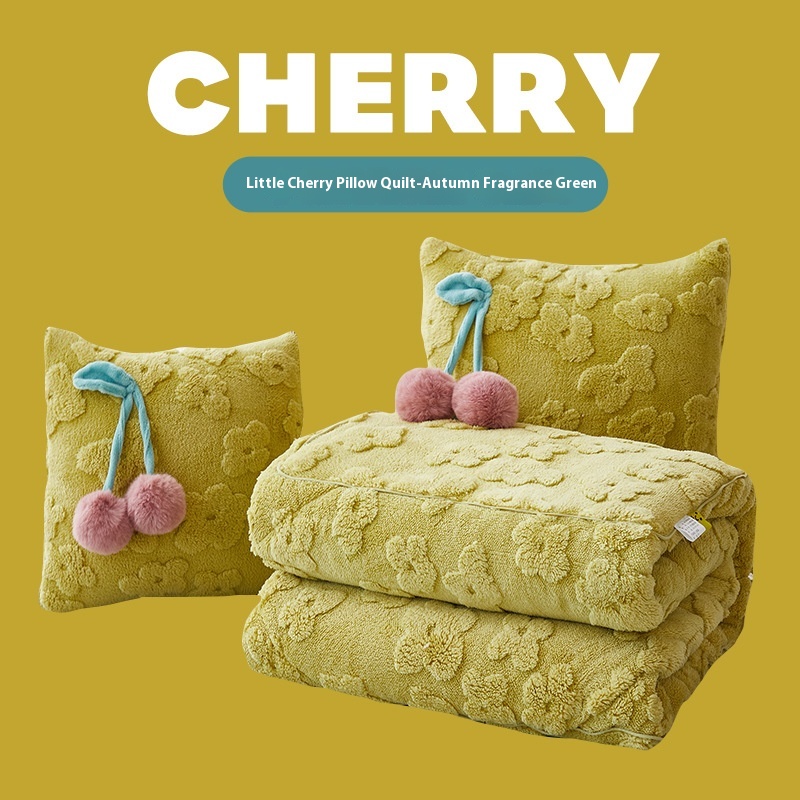 Girls' Two-in-one Plush Nap Thickened Pillow And Blanket - Image 2