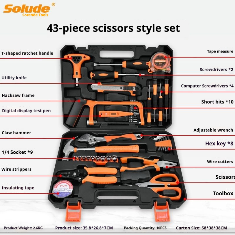 Multi-Functional Combination Tool Set For Home Use