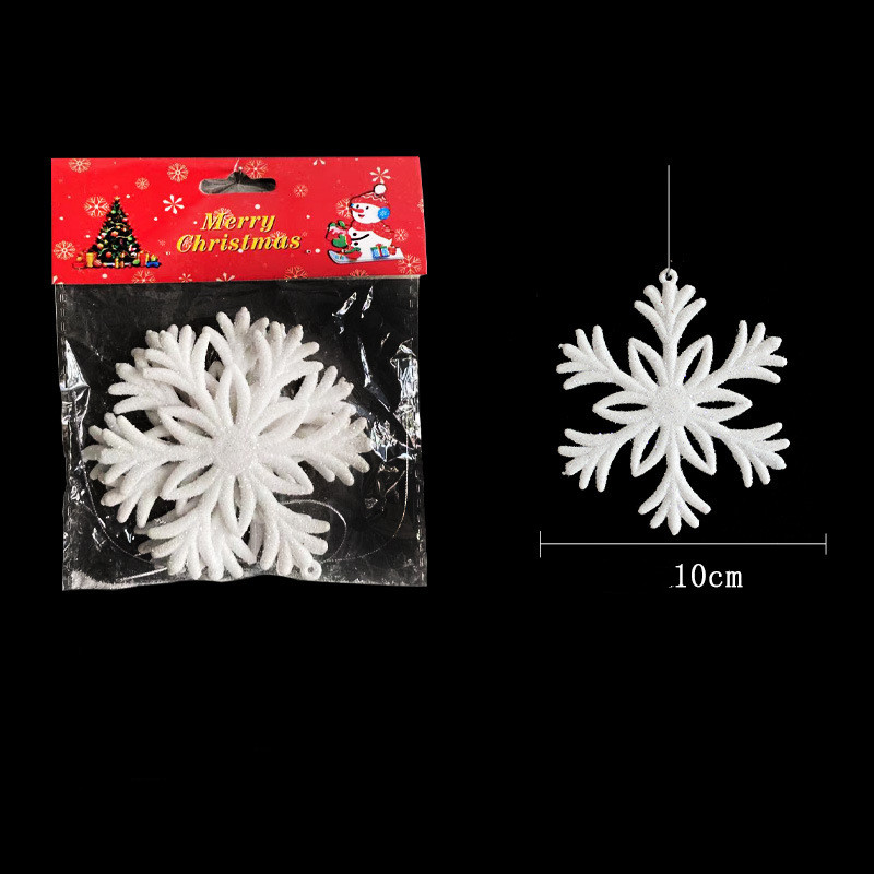 Plastic White Snowflake String Window Christmas Party Place Pendant - Image 2
