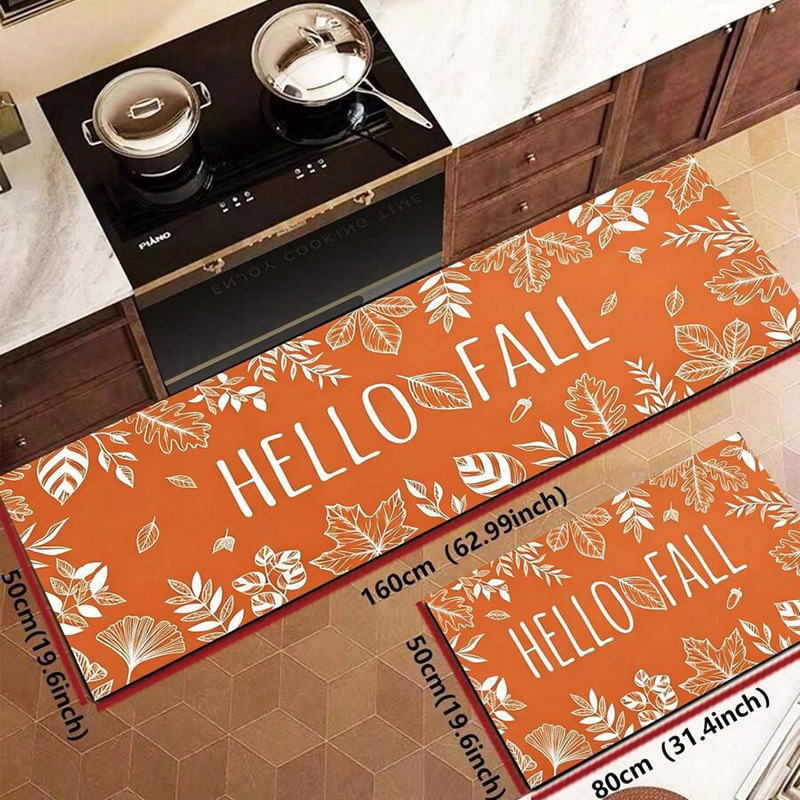 Autumn Pumpkin Kitchen Floor Matstain-resistant, Oil-proof And Easy To Clean - Image 3