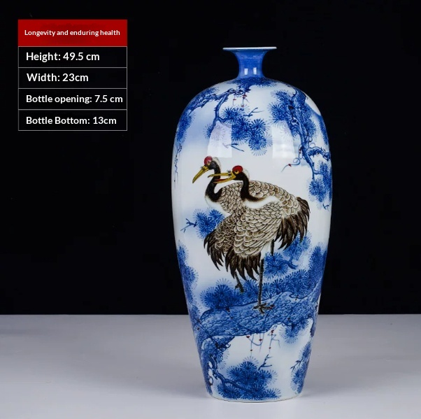 Chinese-style Ceramic Vase Ornament For Living Rooms And Offices - Image 3