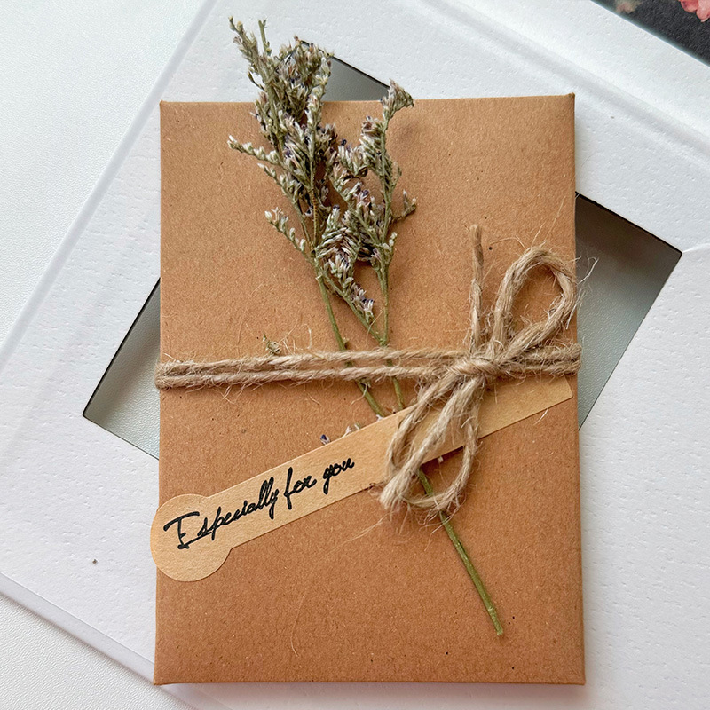 Starry Sky Dried Flower Handwritten Thank You Greeting Card - Image 10