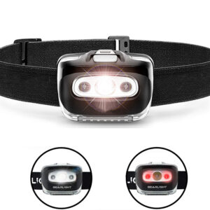 Mini Strong Light Headlight 3LED XPG Headlight 3W 2 Red Light 3AAALED Headlight