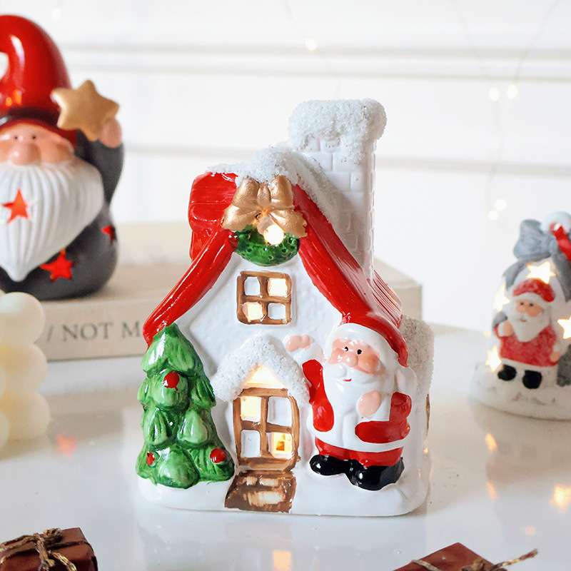 Santa Claus Hollow Ambience Light Christmas Tree Bell Decorative Pendant - Image 7