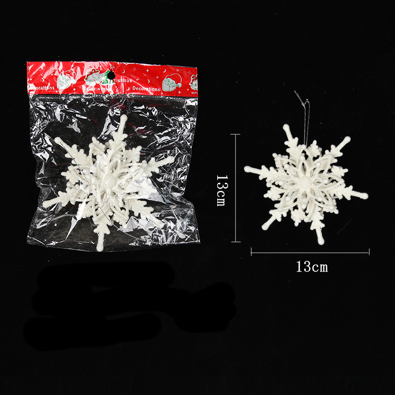 Plastic White Snowflake String Window Christmas Party Place Pendant - Image 8