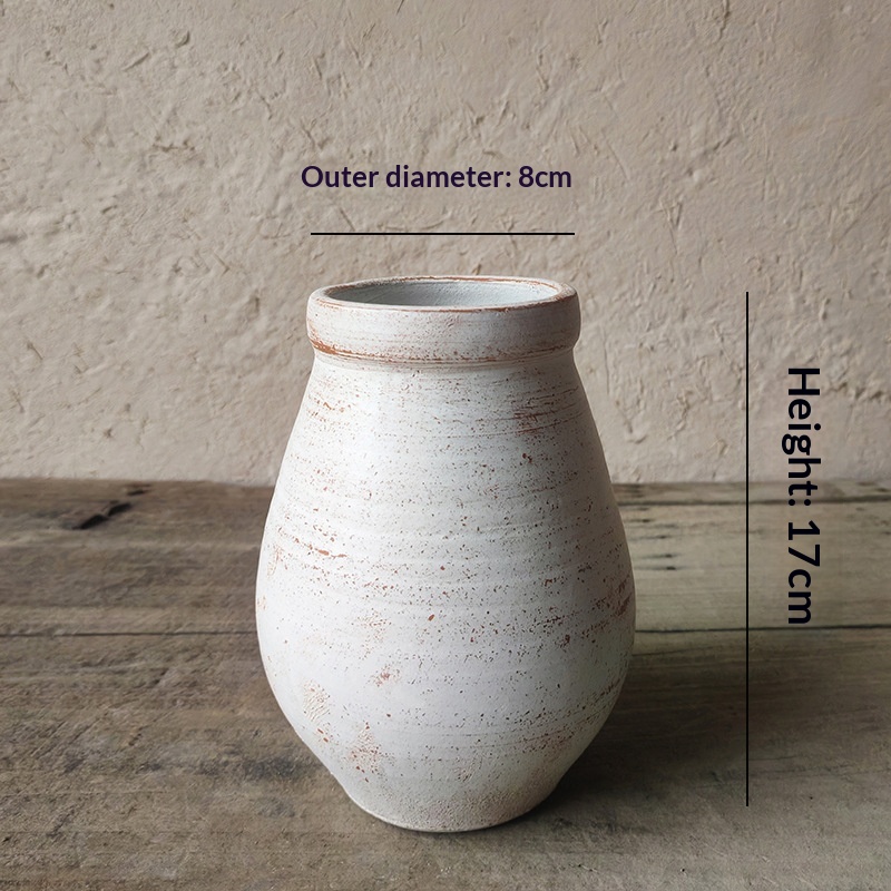 New Hand-thrown Ceramic Jar Vase With Double Handles