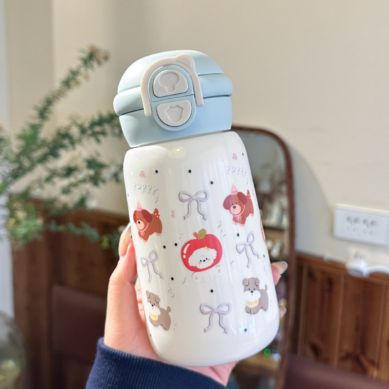 Cute Black Cat Good-looking Vacuum Cup Girls Children Students Large Capacity With Straw - Image 7