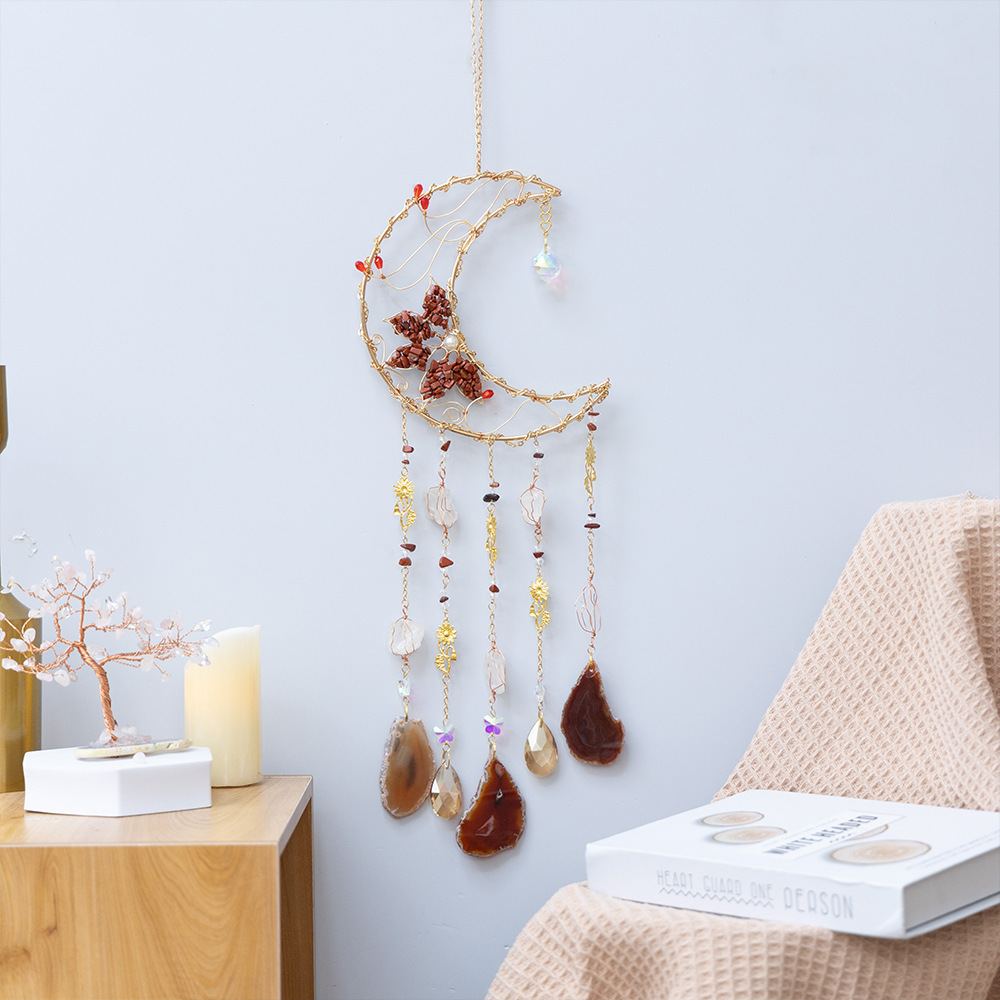 Natural Agate Crystal Crushed Stone Dream Catcher - Image 12