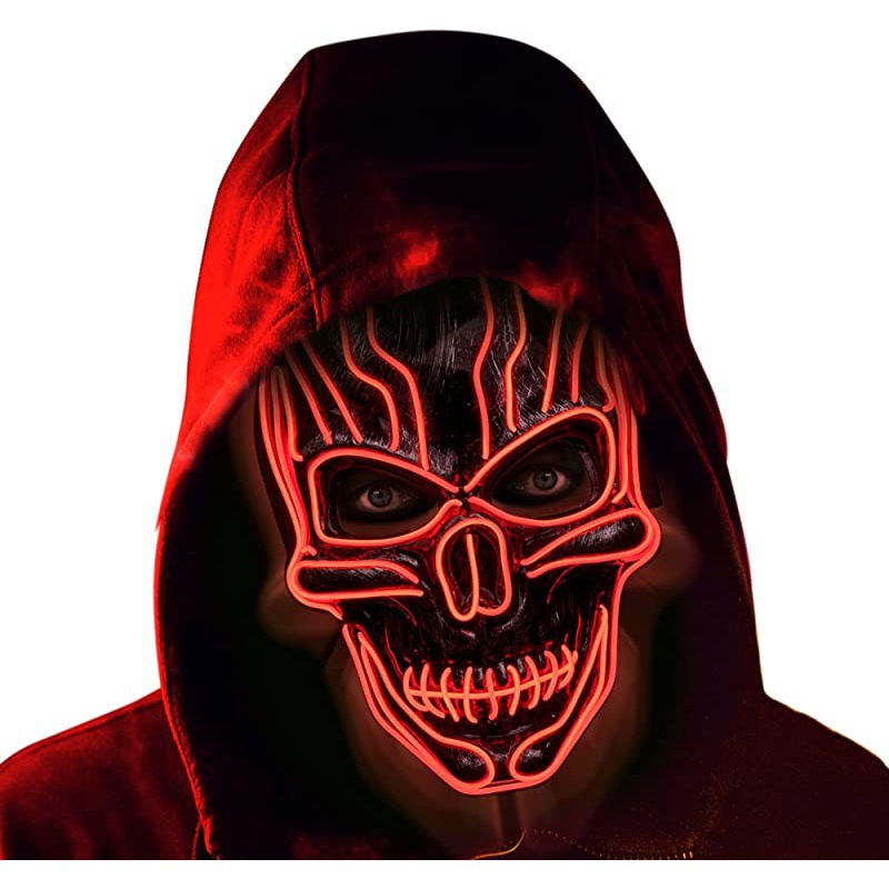 Halloween Luminous Mask With EL Wi 3 Flashing Modes - Image 3