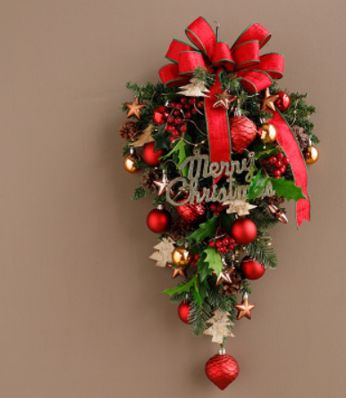 Jinghua Christmas Wreath Door Decoration Wall Hanging - Image 2