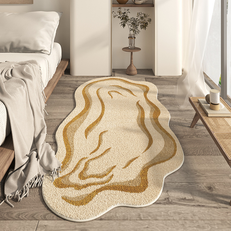 Japanese-style Household Bedroom Irregular-shaped Cashmere-look Modern Minimalist Floor Mat - Image 14