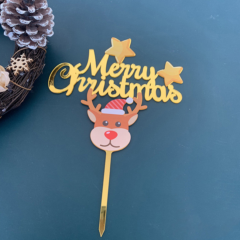 Elk Snowman Party Cake Decoration - Image 4