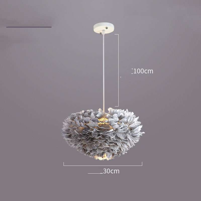 Modern Minimalist Master Bedroom Ins Net Red Girl Heart Chandelier - Image 2