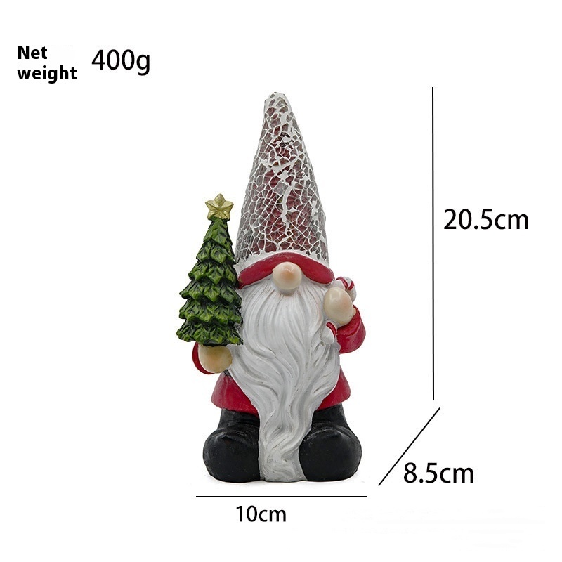 Christmas Tree Old Man's Ground Carved Statue Ornaments