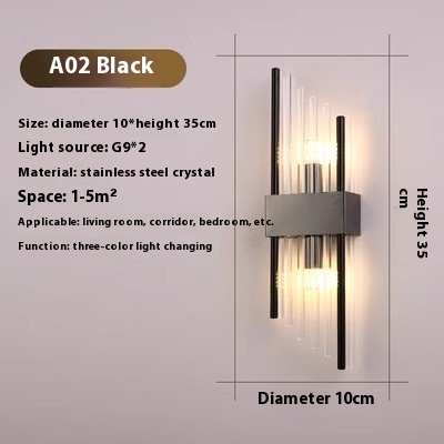 Crystal Wall Lamp Living Room Background Wall Stairs Aisle Light - Image 7