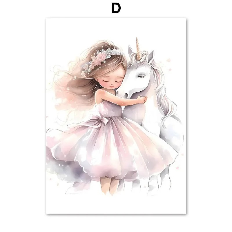 Rainbow Castle Crown Wall Painting Canvas Painting - Image 4