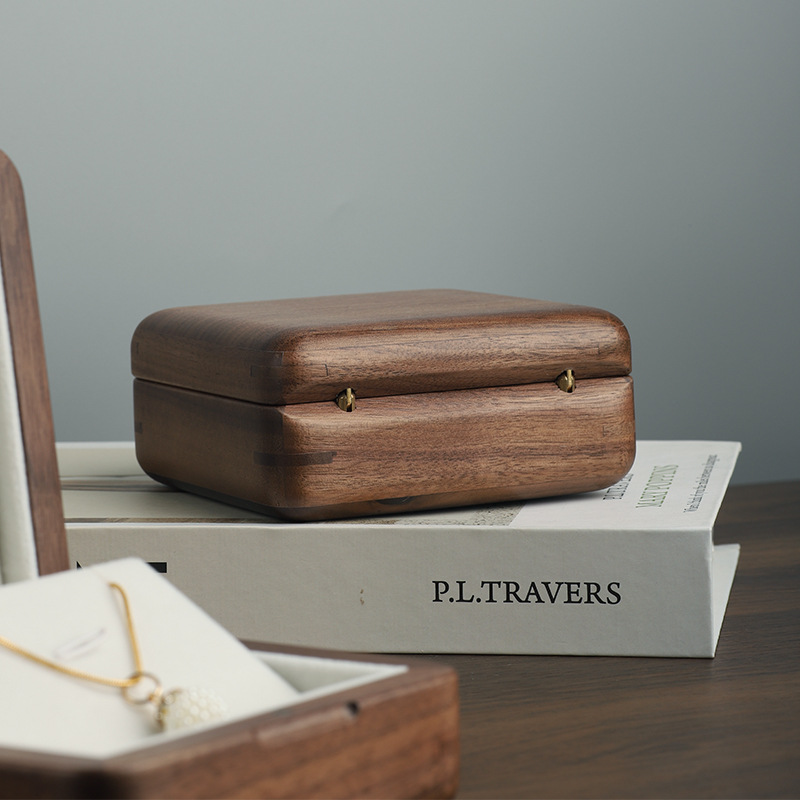 Wooden High-end Wedding Couple Rings Box