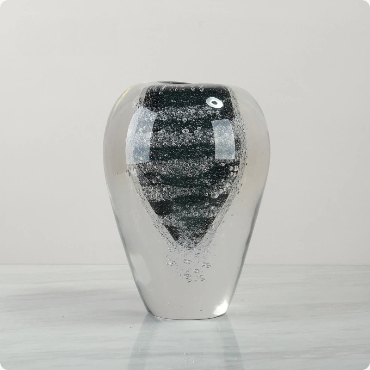 Thickened High-end Bubble Flower Vase Crystal Glass VaseSoft Furnishings And Decorative Ornaments For Hotel Model Rooms