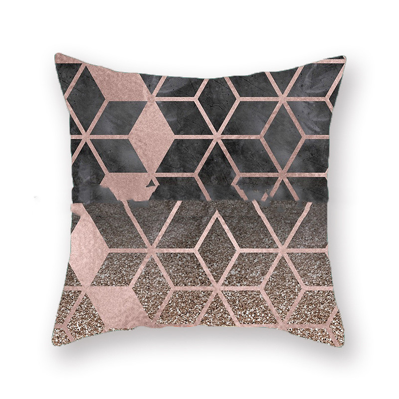Sofa Living Room Geometric Plush Pillowcase - Image 4