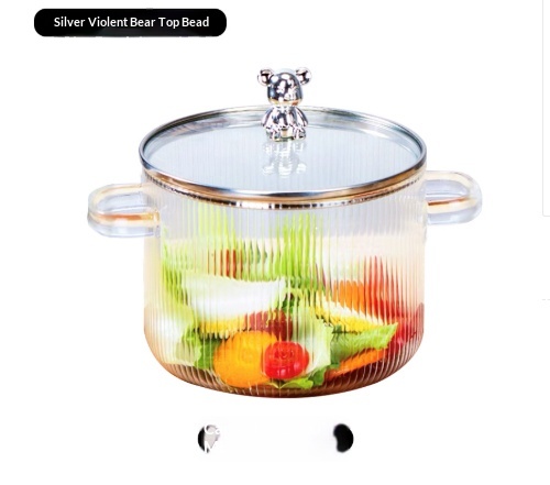 Thick Double-ear Transparent Glass Milk Pot Instant Noodle Bowl Hot Pot Non-stick - Image 5