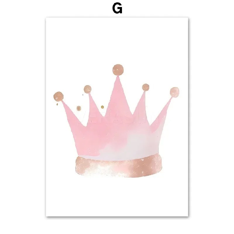 Rainbow Castle Crown Wall Painting Canvas Painting - Image 7