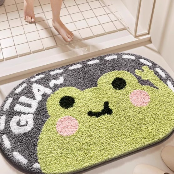 Flocked Home Doormat Bathroom Rug Absorbent Non-slip Mat Bedroom Foot Pad - Image 14