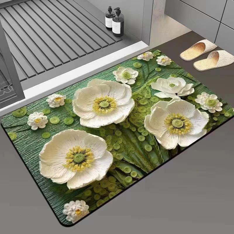 Strictly Selected Household Diatom Ooze Foot Mat Bathroom Non-slip Mat Quick-drying Absorbent - Image 11