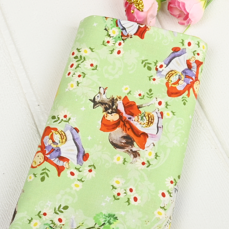 Plain Cotton Fairy Tale Print Fabric Handmade DIY